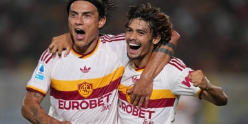 Dybala e Mora Esultano gol Lecce-Roma 31082026