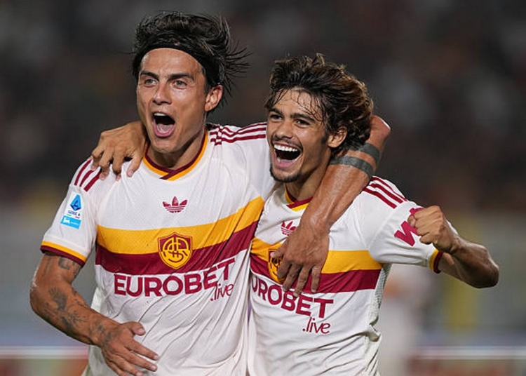 Dybala e Mora Esultano gol Lecce-Roma 31082026