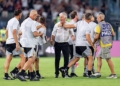 Gasperini Esulta gol con staff Roma-Atalanta 05092026