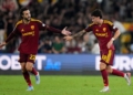 Hermoso e Soulé Esultano gol Roma-Atalanta 050920226