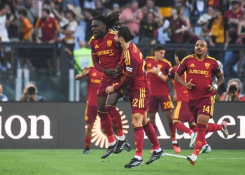 Koné Esulta gol con compagni Roma-Inter 19092026