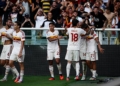 Malen Esulta con compagni Torino-Roma 14092026