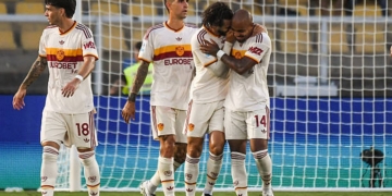 Malen Esulta gol Lecce-Roma 2 31082026