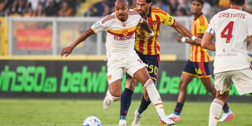 Malen Esulta gol Lecce-Roma 3 31082026