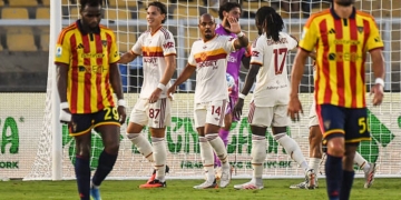 Malen Esulta gol Lecce-Roma 4 31082026