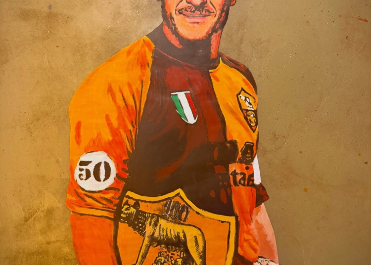 Totti Murale Harrry Greb per i 50 anni