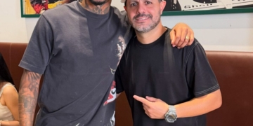 Wesley al ristorante Emporio Brasileiro
