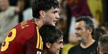 Soulé e Dybala Esultano gol Roma-Atalanta 05092026