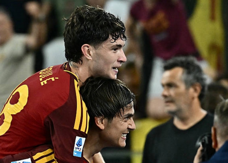 Soulé e Dybala Esultano gol Roma-Atalanta 05092026