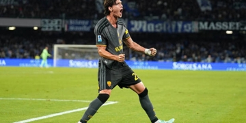 Balerdi Esulta gol Napoli-Roma 2 24202026