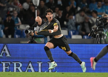 Balerdi Esulta gol Napoli-Roma 24202026