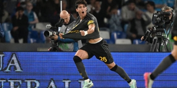 Balerdi Esulta gol Napoli-Roma 24202026
