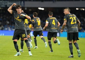 Balerdi Esulta gol Napoli-Roma 3 24202026
