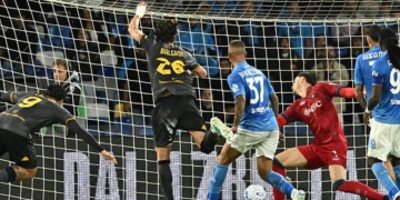 Balerdi Esulta gol Napoli-Roma 4 24202026