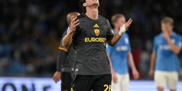 Balerdi Esulta gol Napoli-Roma 5 24202026