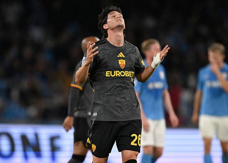 Balerdi Esulta gol Napoli-Roma 5 24202026