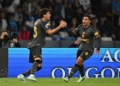 Balerdi Esulta gol con Castro Napoli-Roma 24102026