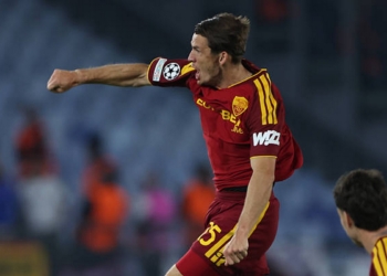 De Roon Esulta gol Roma-Real Madrid 14102026