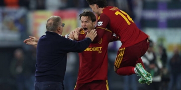 De Roon Esulta gol Roma-Real Madrid 2 14102026
