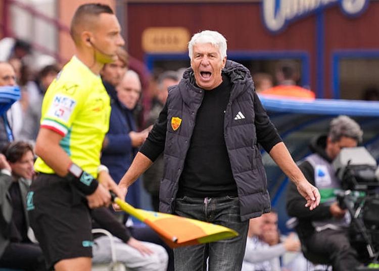 Gasperini Panchina arrabbiato Como-Roma 111102026