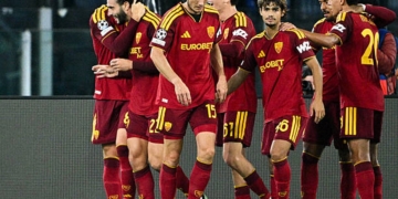 Hermoso Esulta gol Roma-Slovan 2 20102026