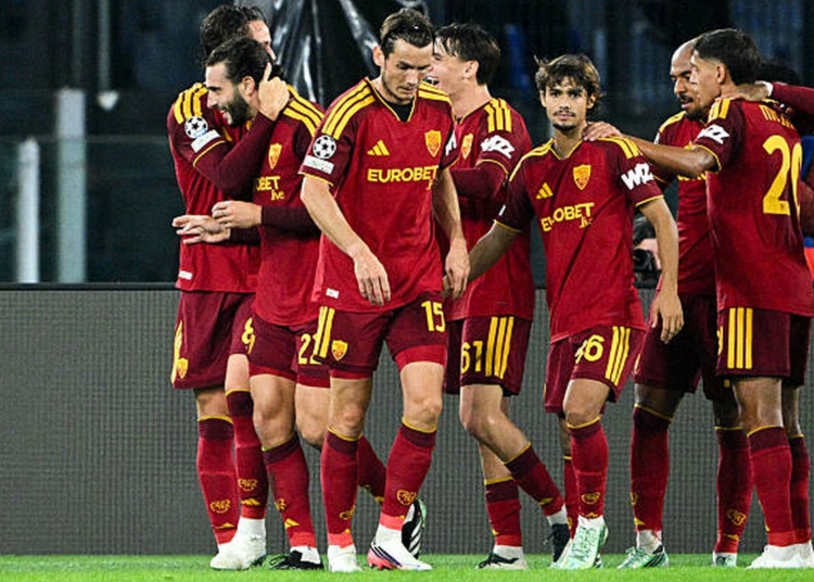 Hermoso Esulta gol Roma-Slovan 2 20102026