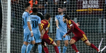 Hermoso Esulta gol Roma-Slovan 20102026