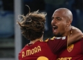 Malen Esulta gol con Mora Roma-Real Madrid 2 14102026