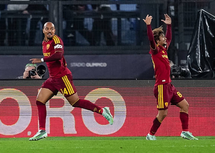 Esultanza Malen e Mora - Roma-Cagliari- 27102026