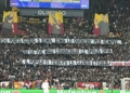 Mourinho Tributo curva sud striscione Roma-Real Madrid 14102026