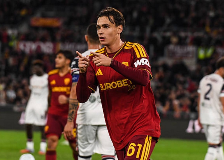 Pisilli Esulta gol Roma-Cagliari 2710206