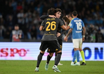 Soulé Esulta gol con Balerdi Napoli-Roma 24102026